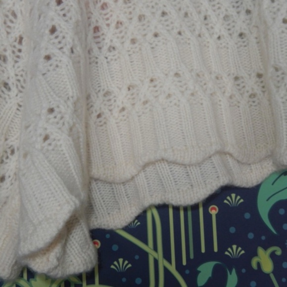 NoName Ruth 100% Cashmere Knit Cream Ivory Crochet Shorts Nwt M - Picture 7 of 8